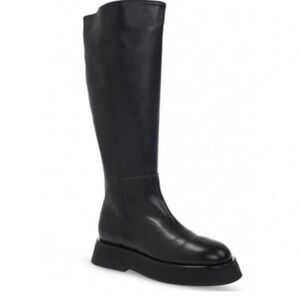 New Wandler ROSA Tall Black Leather Boots • 38.5 EU